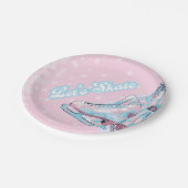 「スケートしよう」姿アイススケートで滑る誕生日パーティー ペーパープレート (アングル)