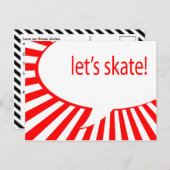 スケートしよう！漫画音声バブル ポストカード (正面/裏面)
