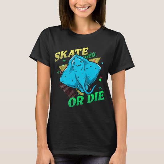 スケートするか死ぬか Tシャツ (正面)