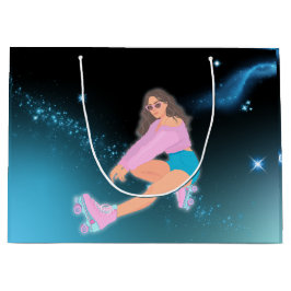 スケートする少女のショッピング ギフトバッグ