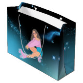 スケートする少女のショッピング ギフトバッグ (裏面アングル)