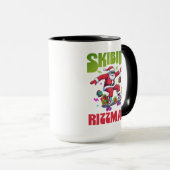 スケートするSkibidi Rizzmasサンタ マグカップ (正面右)