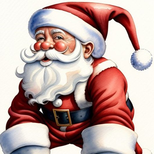 スケートで楽しむサンタクロースのホリデーカード シーズンカード