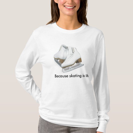 スケートで滑ることが生命であるので Tシャツ (正面)