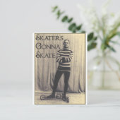 スケートで滑ることを行っているスケート選手… ポストカード (スタンド正面)