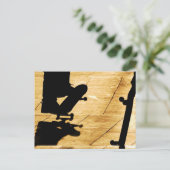 スケートで滑ること ポストカード (スタンド正面)