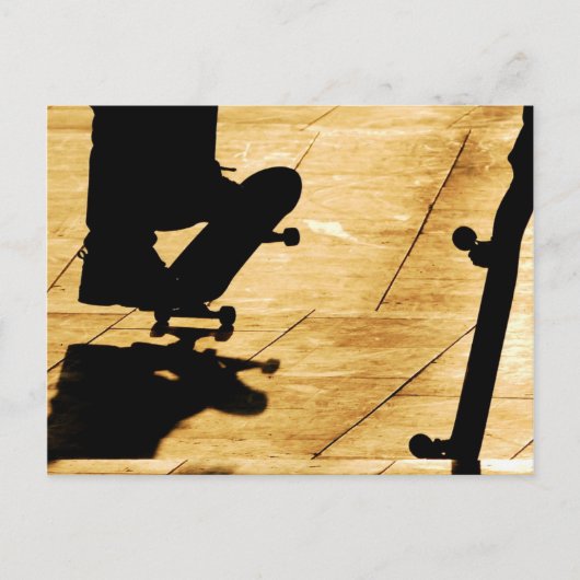 スケートで滑ること ポストカード (正面)