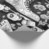 スケートで滑ると花 ラッピングペーパー (角)