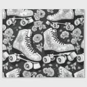 スケートで滑ると花 ラッピングペーパー (フラット)