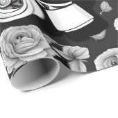 スケートで滑ると花 ラッピングペーパー (ロールコーナー)