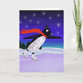 スケートで滑るのペンギン シーズンカード