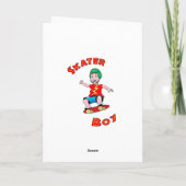 スケートで滑るの誕生日 カード (裏面)
