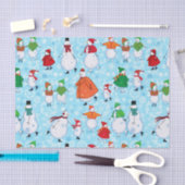 スケートで滑るの雪だるまの休日 薄葉紙 (クラフト)