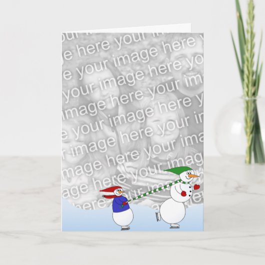 スケートで滑るの雪だるま2 シーズンカード (正面)