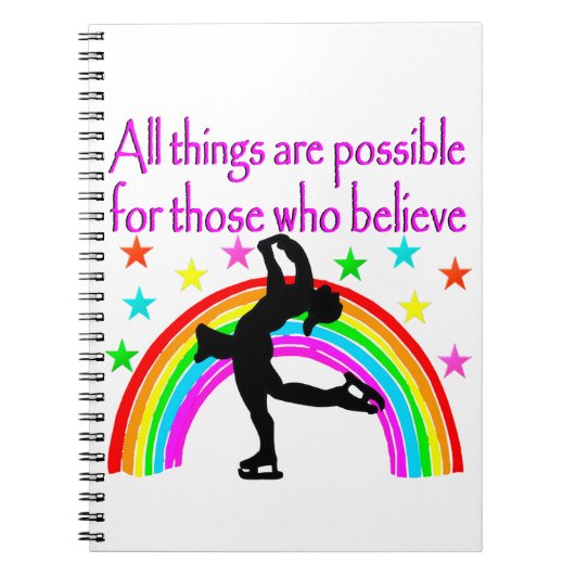 スケートで滑るは私の命 ノートブック (正面)