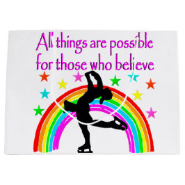 スケートで滑るは私の命 ラージペーパーバッグ