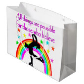 スケートで滑るは私の命 ラージペーパーバッグ (裏面アングル)