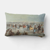 スケートで滑るイン・セントラル・パーク,ニューヨーク ランバークッション (裏面)