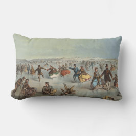 スケートで滑るイン・セントラル・パーク，ニューヨーク ランバークッション