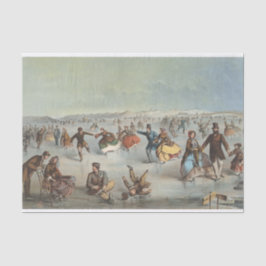 スケートで滑るイン・セントラル・パーク，ニューヨーク 薄葉紙