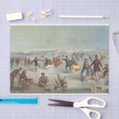 スケートで滑るイン・セントラル・パーク，ニューヨーク 薄葉紙 (クラフト)