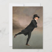 スケートで滑るオンダディングストンローチバイヘンリー・レーバーン サンキューカード (正面)