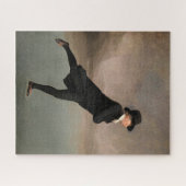 スケートで滑るオンダディングストンローチバイヘンリー・レーバーン ジグソーパズル (横)