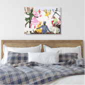 スケートで滑るオン薄氷 キャンバスプリント (インサイチュ (寝室))