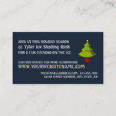 スケートで滑るサンタホリデイアイスリンクリンクフェスティバルイベント 名刺 (裏面)