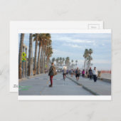 スケートで滑るトゥヴェニスビーチ ポストカード (正面/裏面)