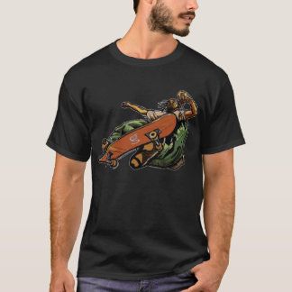 スケートで滑るドレッドマン#2 Tシャツ