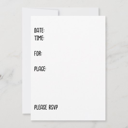 スケートで滑るバースデーパーティー招待状 子供へ 招待状 (裏面)