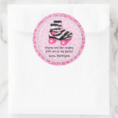 スケートで滑るパーティーありがとう ラウンドシール (バッグ)