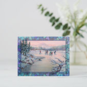 スケートで滑るパーティーバイシャロンシャーペ ポストカード (スタンド正面)