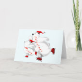 スケートで滑るファミリーベアークリスマスカード カード (正面)