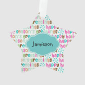 スケートで滑るペンギンカスタムズホリデーアクリルオーナメント オーナメント (裏面)