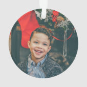 スケートで滑るペンギンキッドベビークリスマスオーナメント オーナメント (裏面)