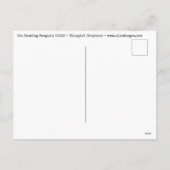 スケートで滑るペンギンクリスマス シーズンポストカード (裏面)