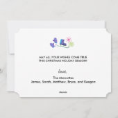 スケートで滑るペンギンズクリスマスホリデー シーズンカード (裏面)