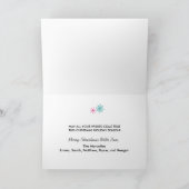 スケートで滑るペンギンズホリデーグリーティングカード シーズンカード (内部)