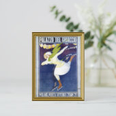 スケートで滑るポスター(イタリア1920年代) シーズンポストカード (スタンド正面)