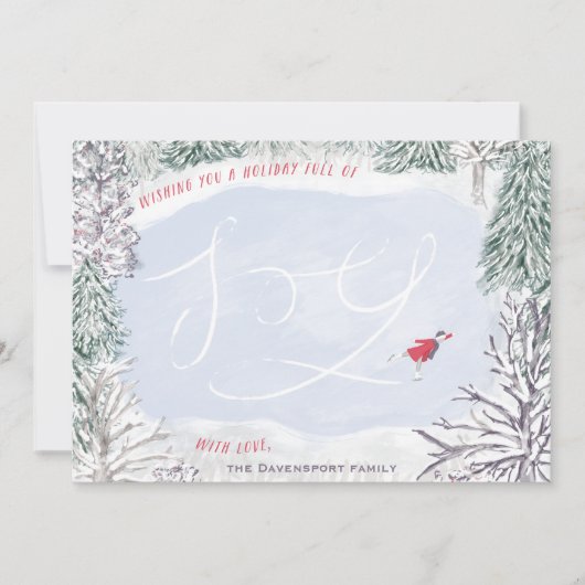 スケートで滑るポンドジョイ 招待状 (正面)