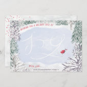 スケートで滑るポンドジョイ 招待状 (正面/裏面)