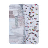 スケートで滑るリンクセントラルパークニューヨーク1994 マグネット (縦)