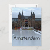 スケートで滑るリンク、アムステルダム美術館 ポストカード (正面/裏面)