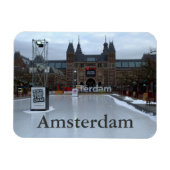 スケートで滑るリンク、アムステルダム美術館 マグネット (横)