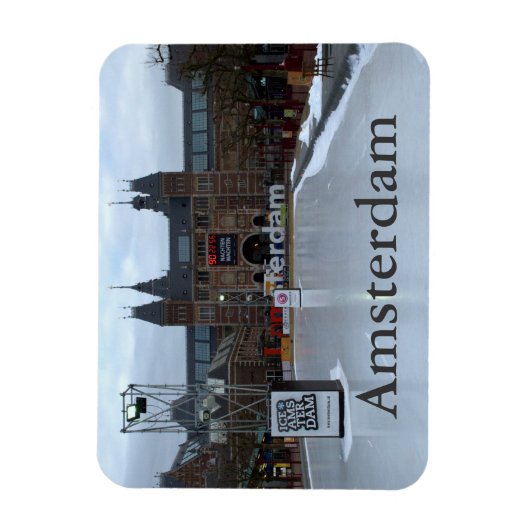 スケートで滑るリンク、アムステルダム美術館 マグネット (縦)