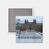 スケートで滑るリンク、アムステルダム美術館 マグネット (正面/裏面)