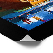 スケートで滑るリンク、ロックフェラーセンター、ニューヨーク ポスター (角)