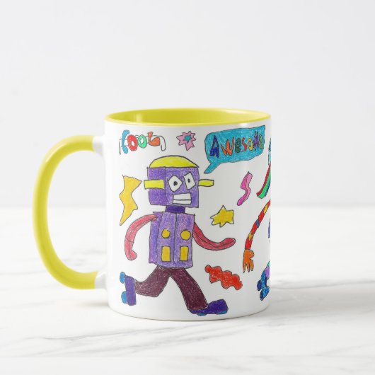 「スケートで滑るロボット」 Mug マグカップ (左)